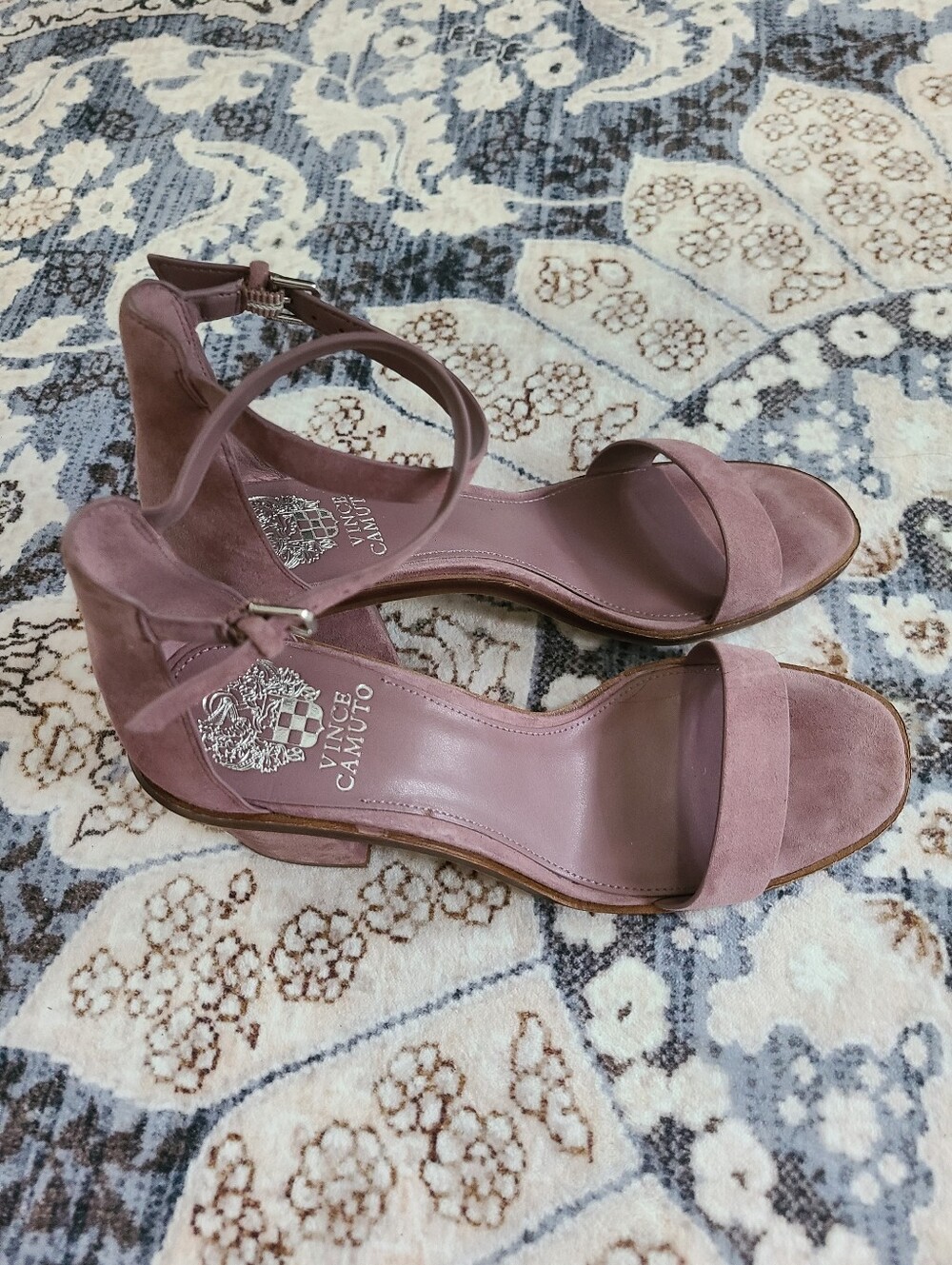 Vince Camuto Kreestey Ankle Strap Sandals Mauve Size 7.5 - Picture 4 of 9